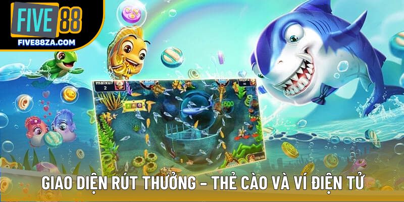 Giao diện rút thưởng – thẻ cào và ví điện tử Giao diện rút thưởng – thẻ cào và ví điện tử